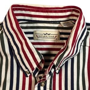 Natural Issue Mens Large Button Down Shirt Long Sleeve Vintage